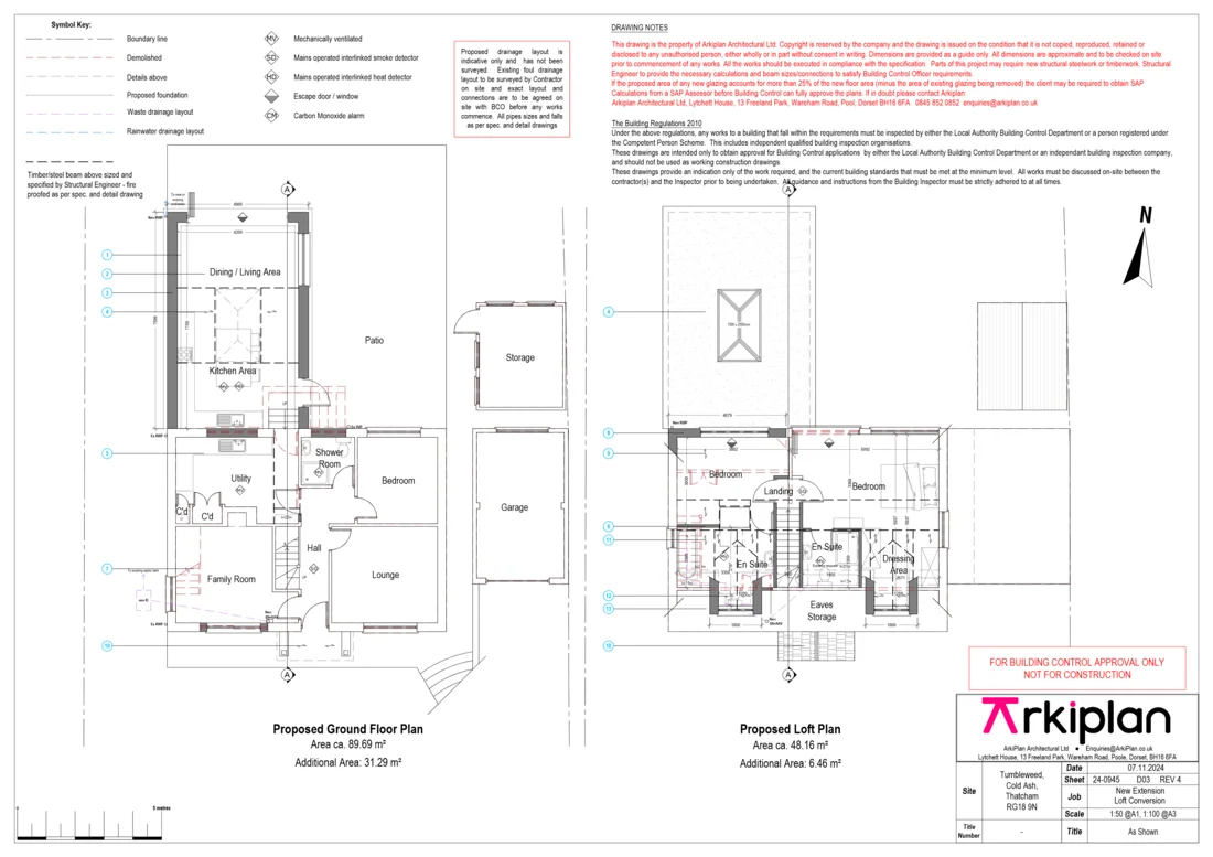 Proposed floor plans sheet