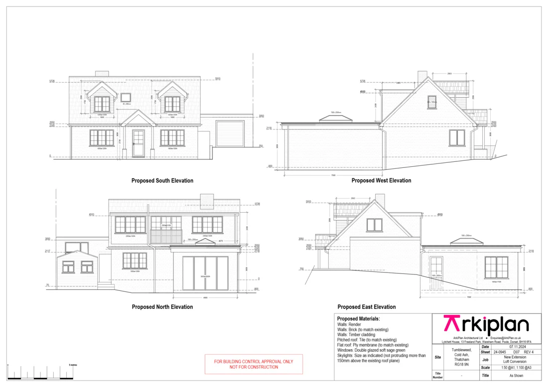 Proposed elevations sheet